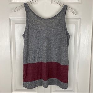 CHASER COLOR BLOCK STRIPED TANK TOP LOW BACK NWT